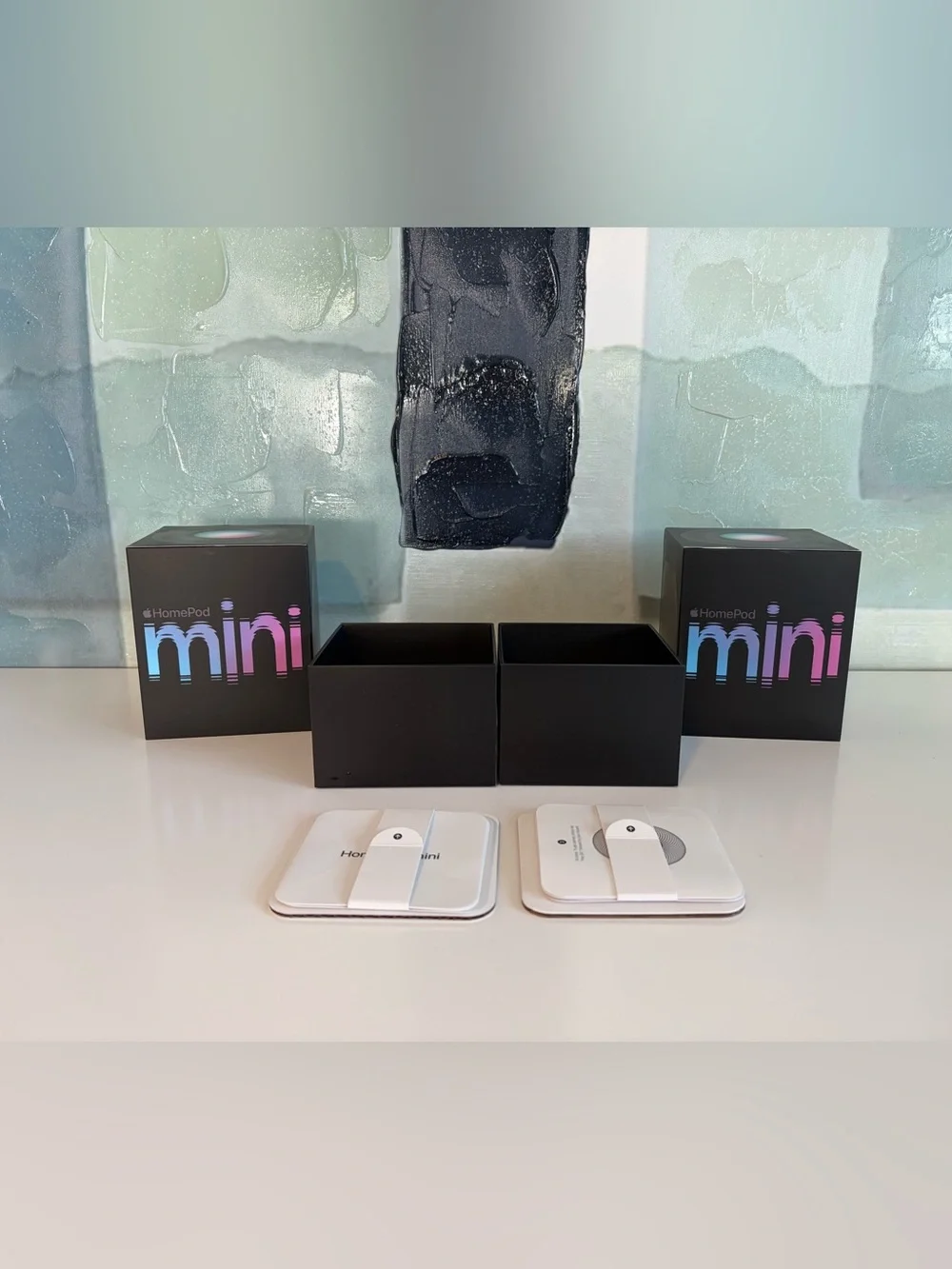 2 x Apple HomePod mini Space Gray Boxes Only - No Speakers